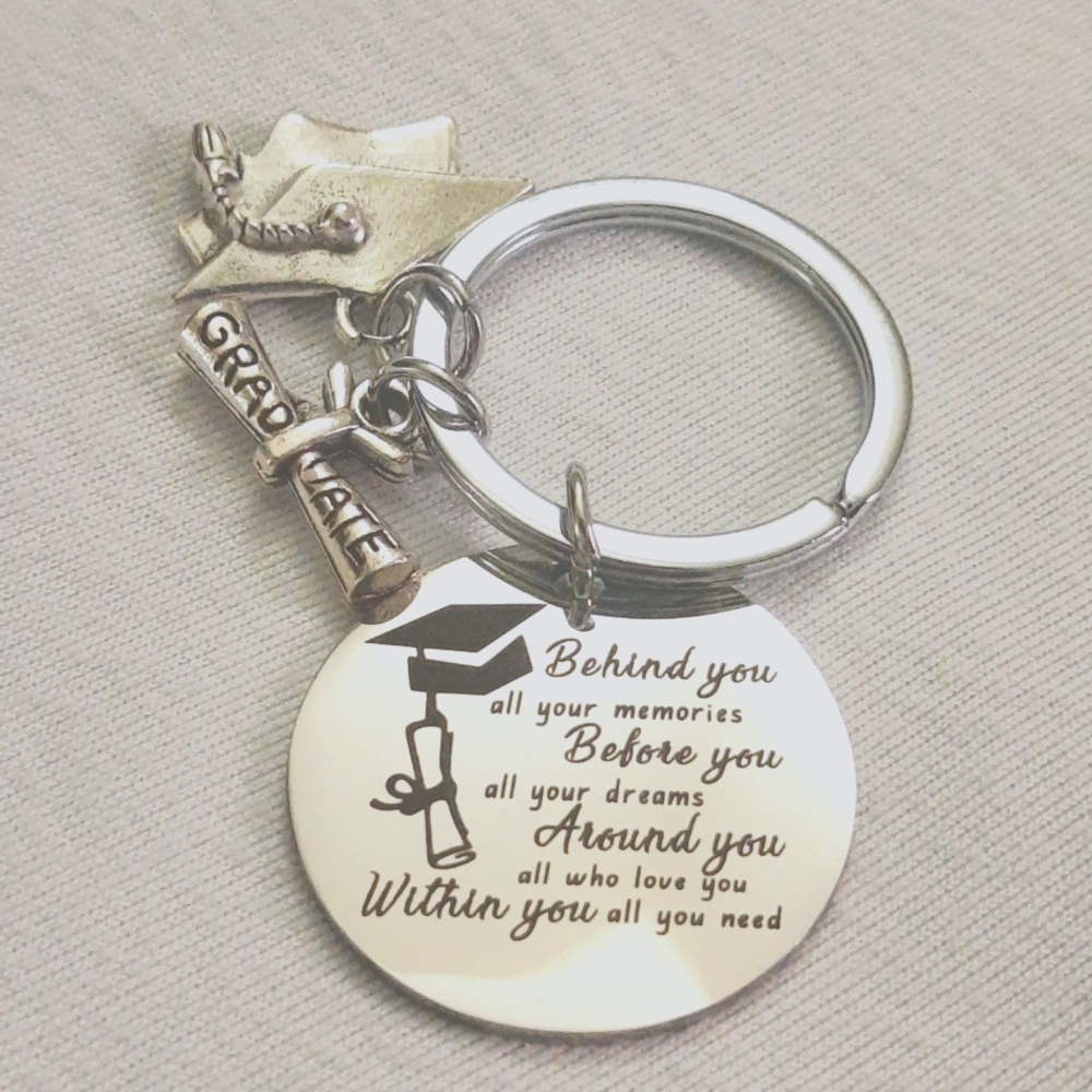 Graduation Gift Motivational Positive Message Grad Keychain Jewelry NEW SEALED